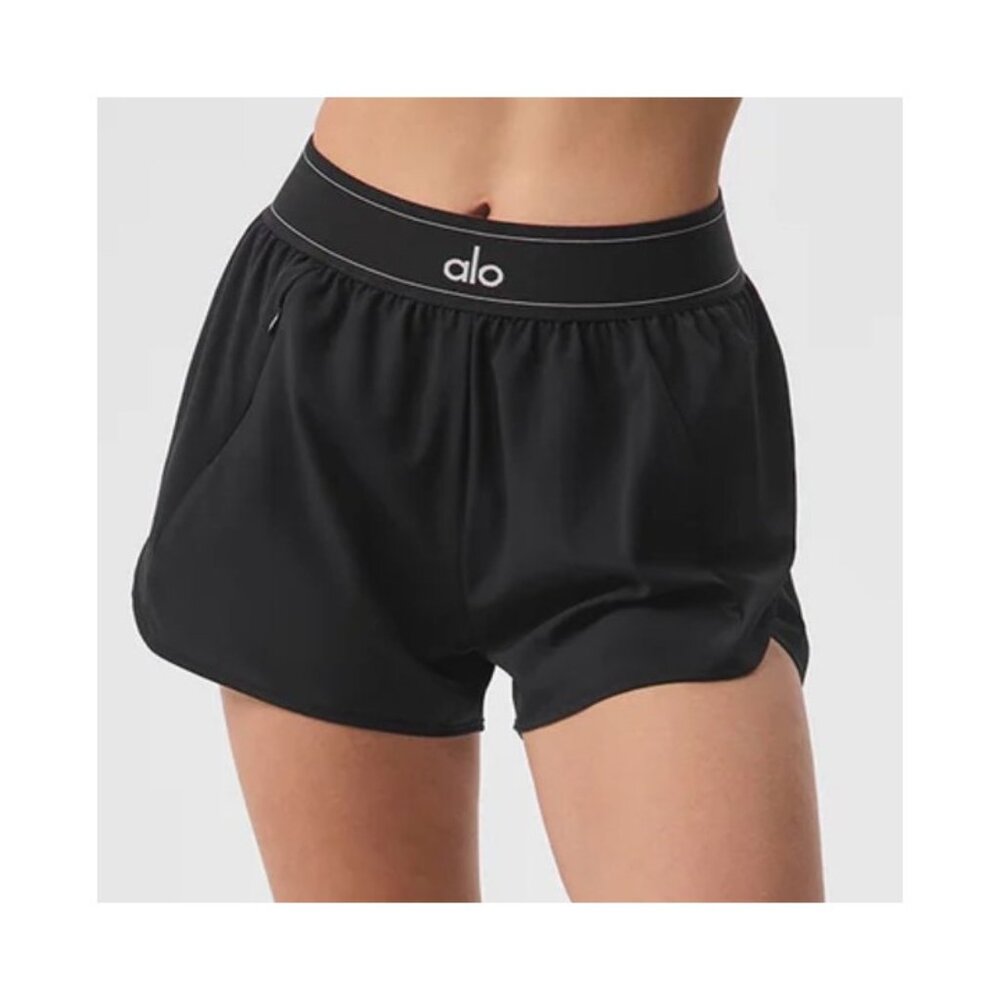 Alo Match Point Black Shorts XS NWTG